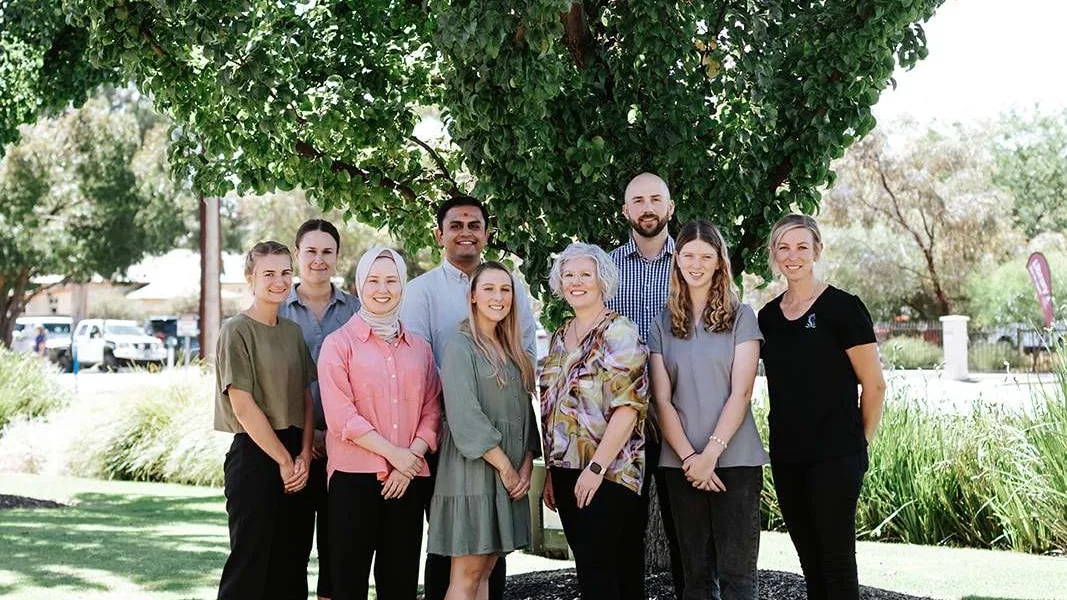 The Footprint Health team outside the clinic